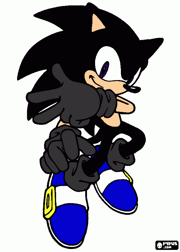 Sonic pintado a mi modo para colorear