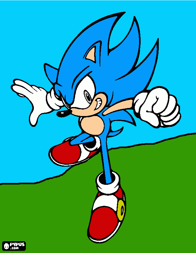 sonic super ultra instinto blue para colorear