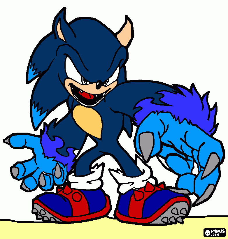 soniclobo para colorear