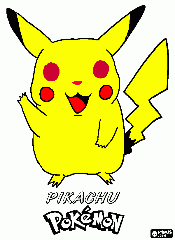 soy pikachu para colorear