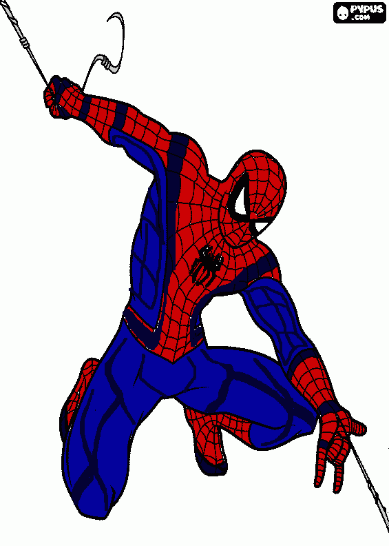 spiderman hc para colorear