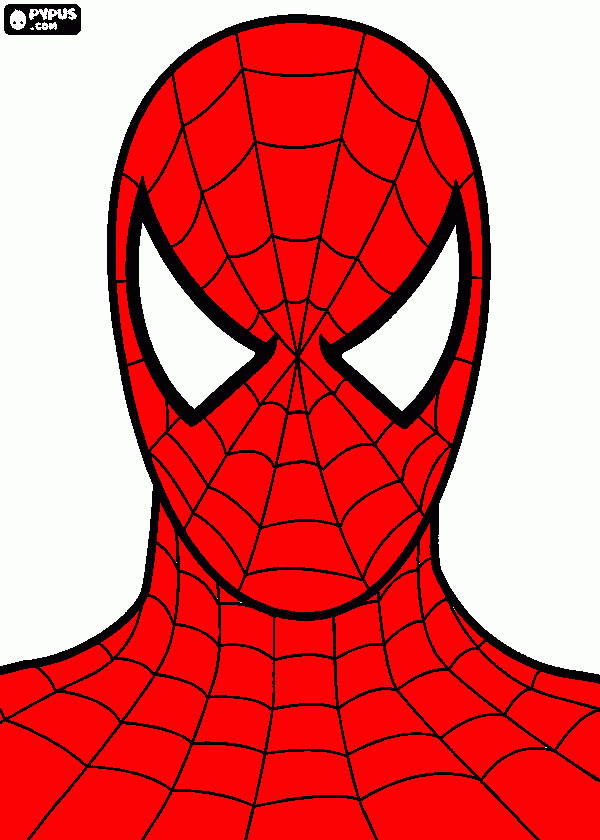 spiderman torso para colorear, spiderman torso para imprimir