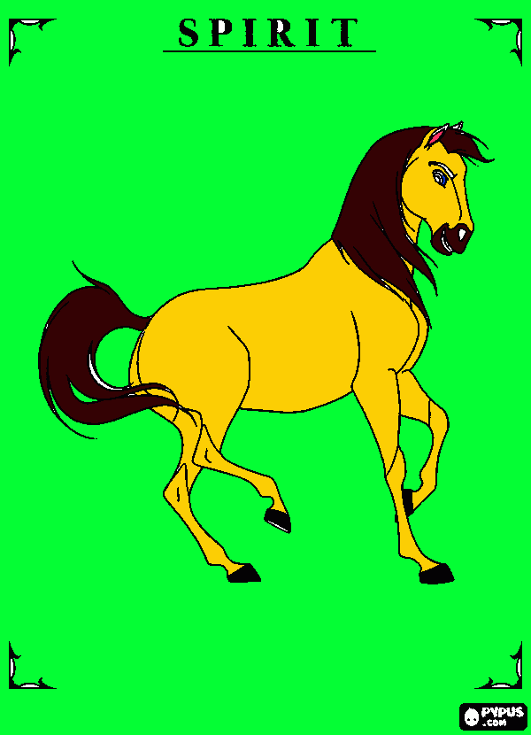 spirit es un caballo bonito para colorear