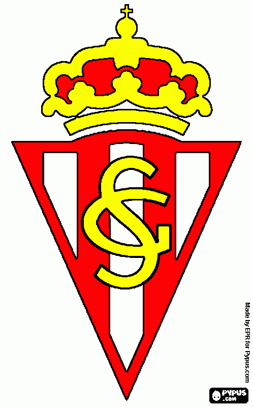 sporting  de  gijon para colorear