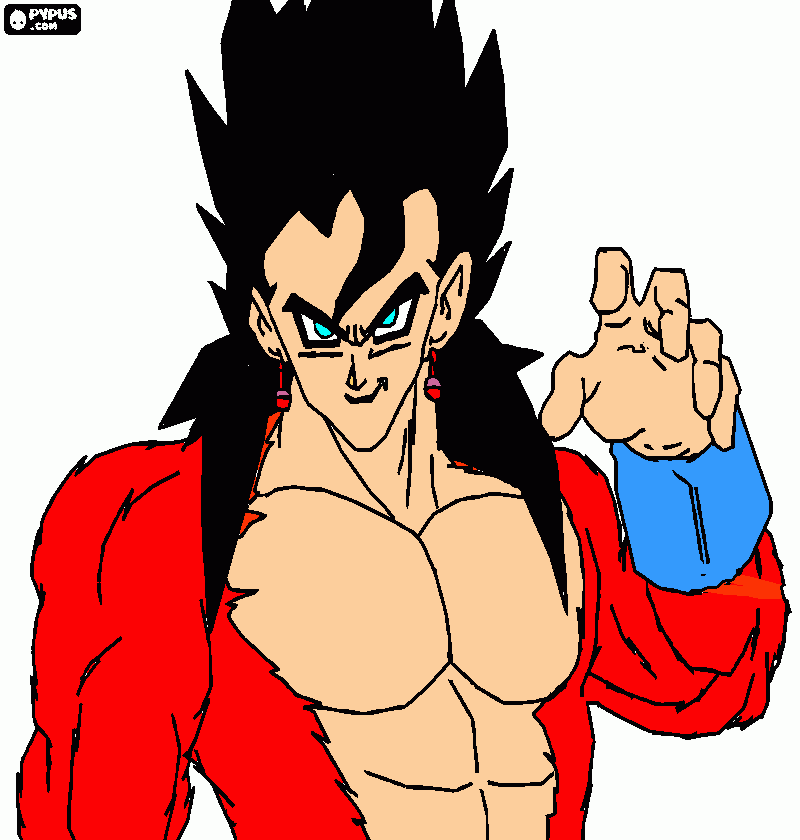 ssj 3 para colorear