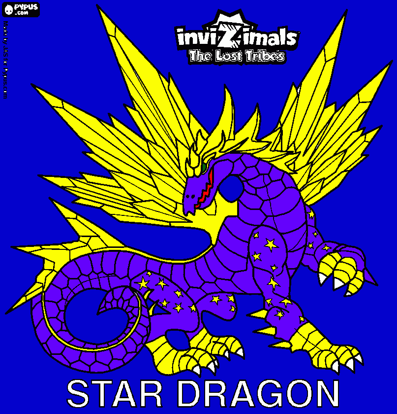 star dragon para colorear