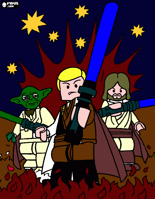 star wars lego dibujo para colorear