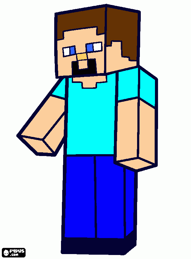 stiv de minecraft descargalo papi para colorear