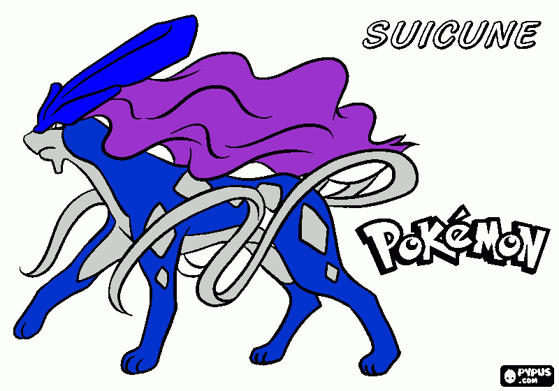 suicune para colorear