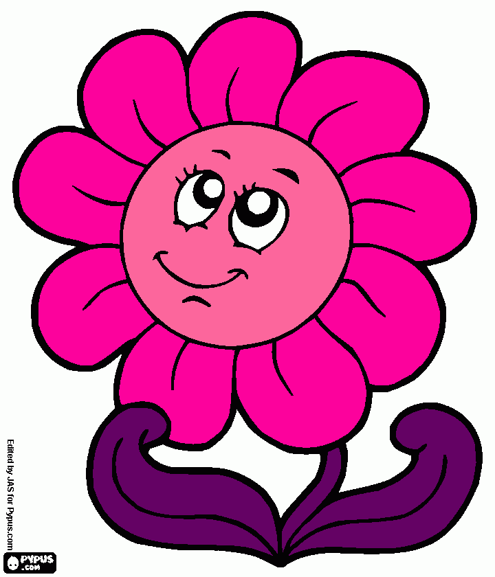 super flor para colorear