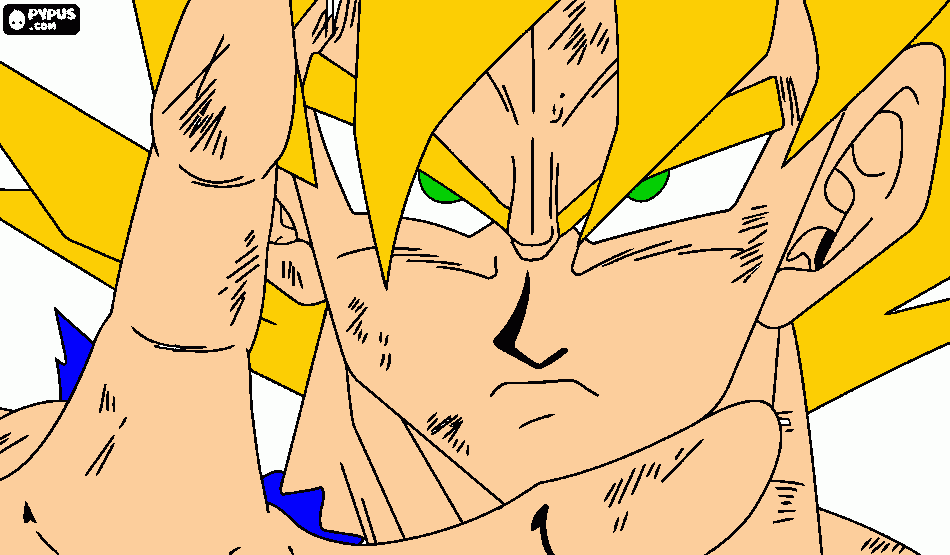 super saiyallin 2 songoku para colorear