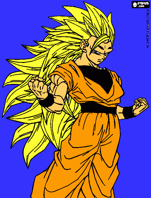 super ssj3 para colorear