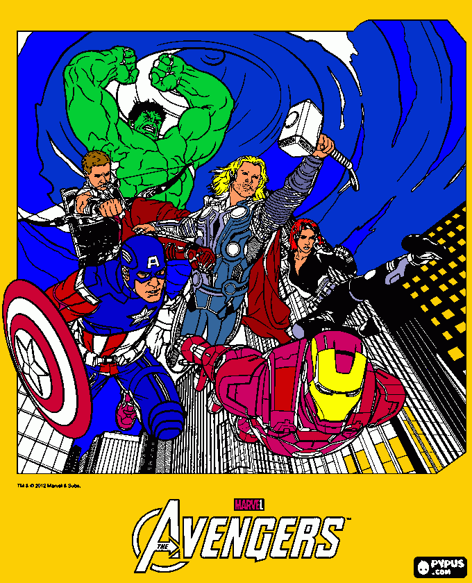superherores para colorear