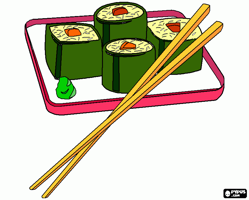 sushi para colorear