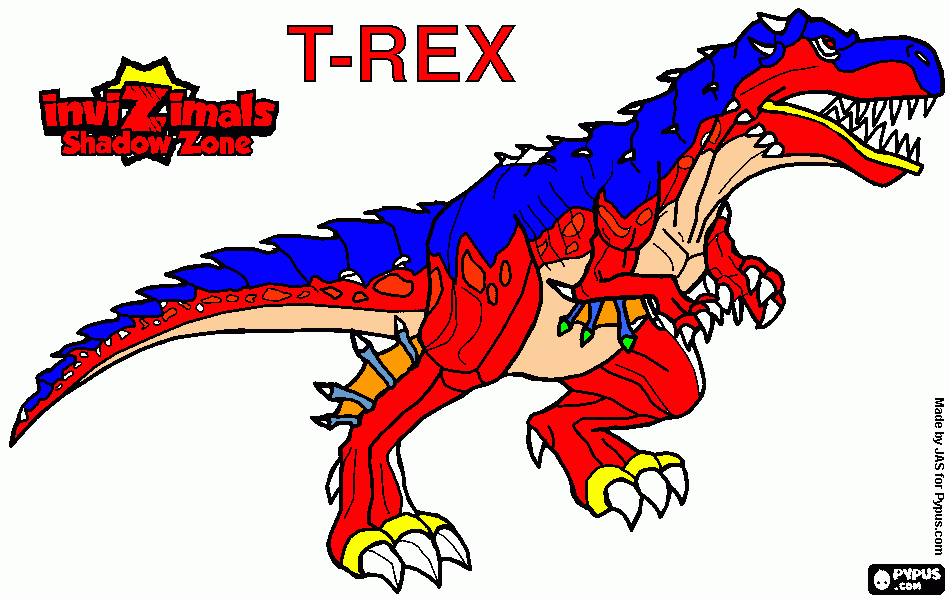 t- rex para colorear