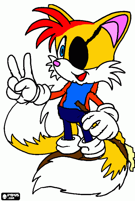 tails pirata para colorear