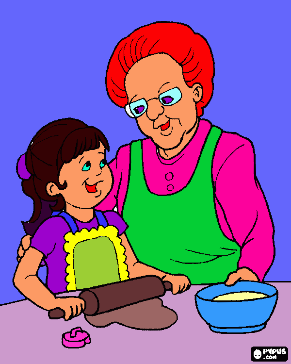 Teresa y Luana (en reposteria...XD). para colorear