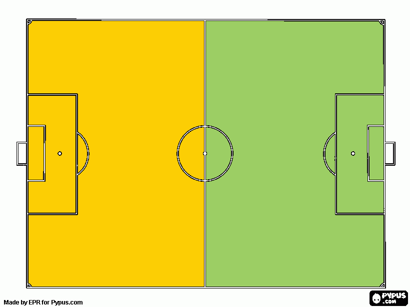 terreno de futbol para colorear