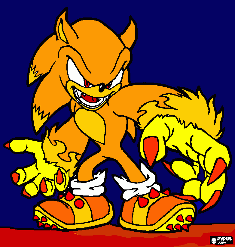 The fire werehog para colorear