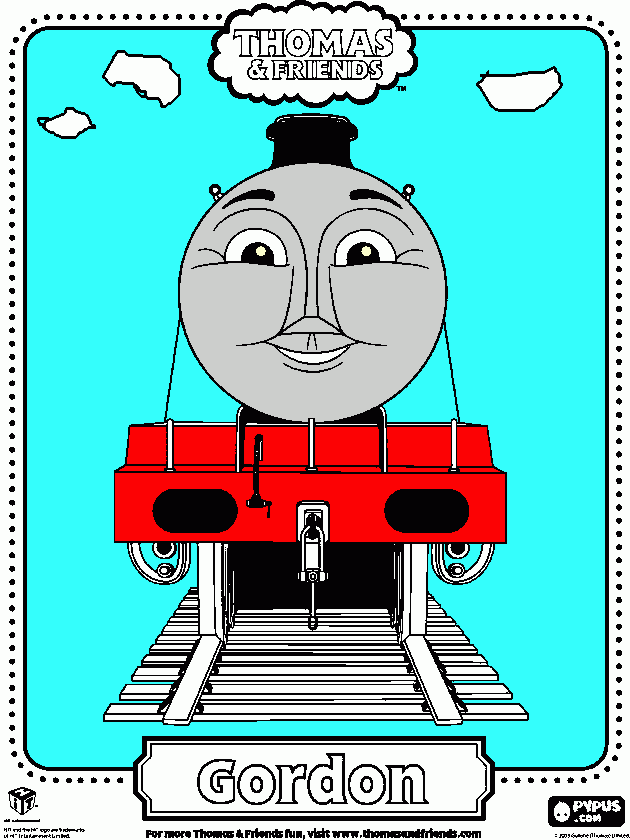 thomas tren para colorear