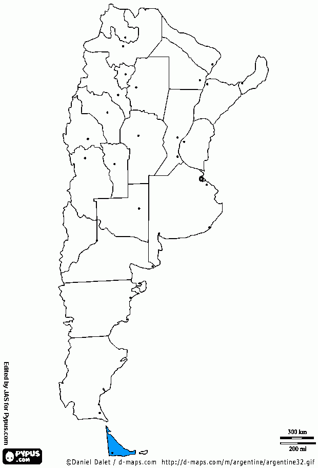 tierra del fuego para colorear