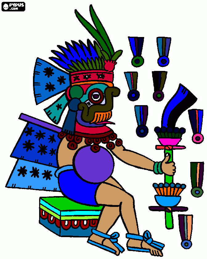 tlalocan para colorear