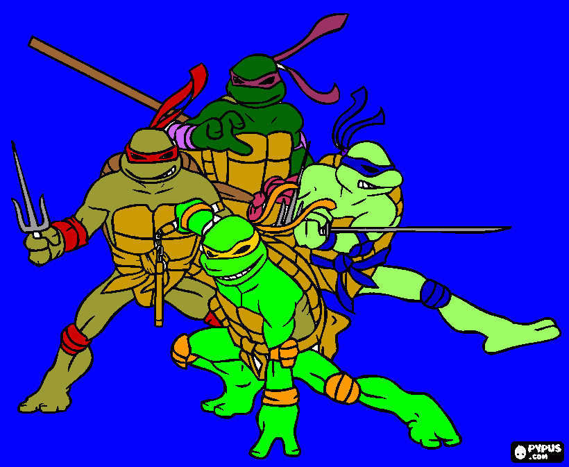 TMNT para colorear