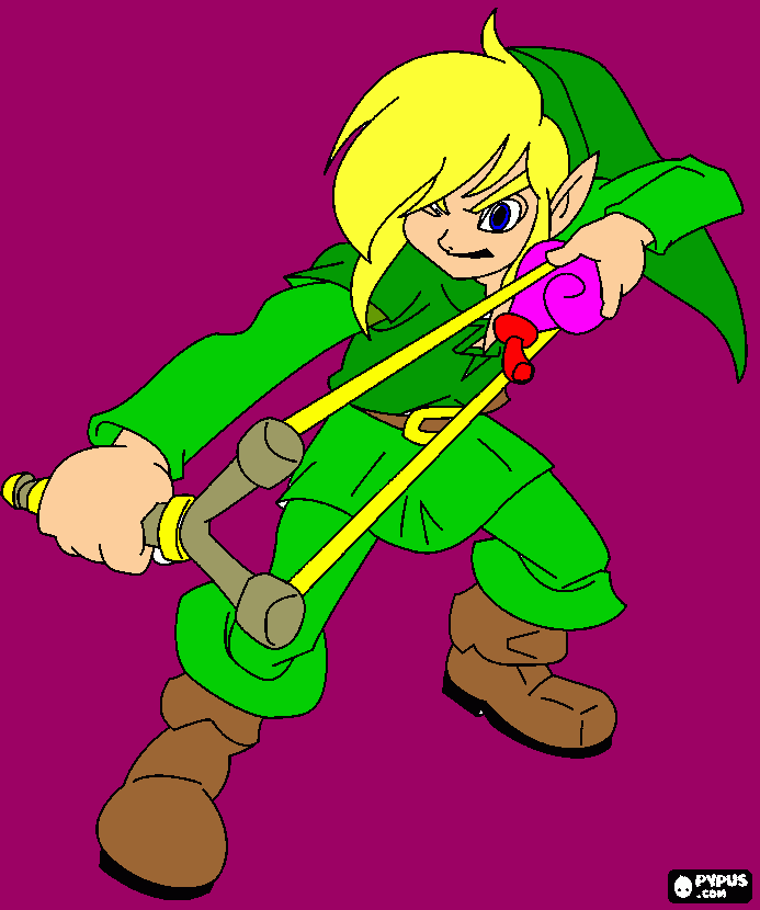 Toon Link para colorear