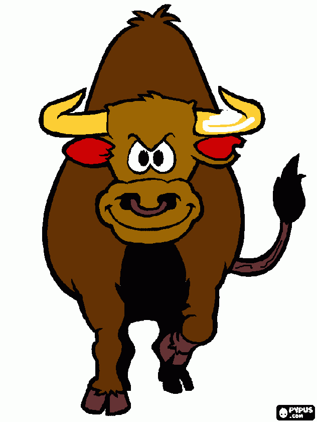 torito para colorear