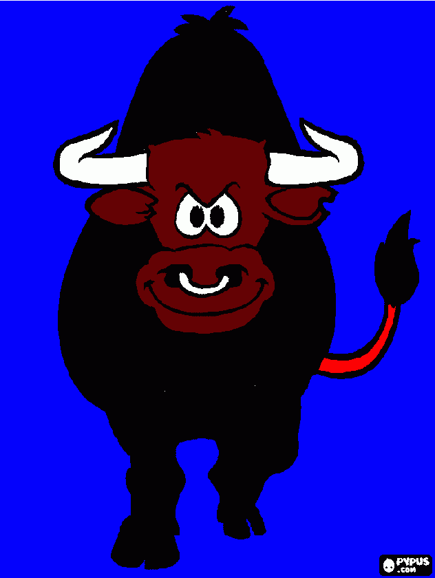 toro dibujo para colorear