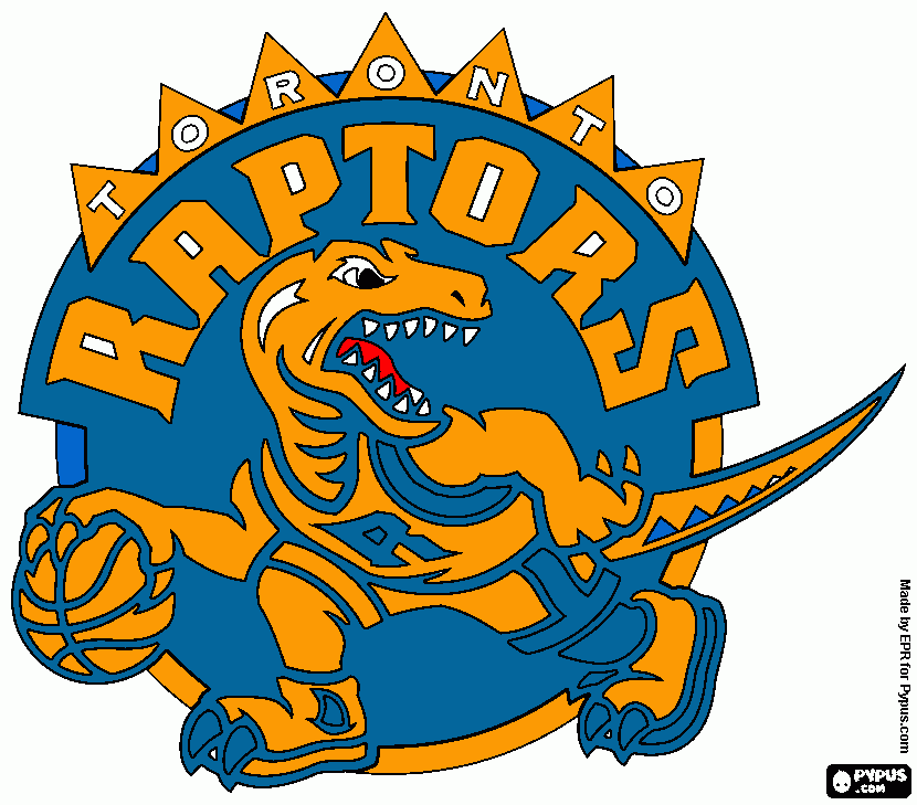 toronto raptors para colorear