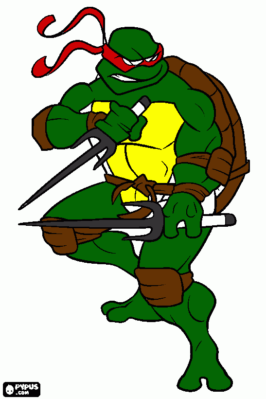 tortuga   ninja para colorear