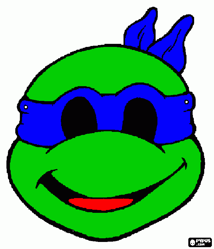 tortuga ninja santino para colorear