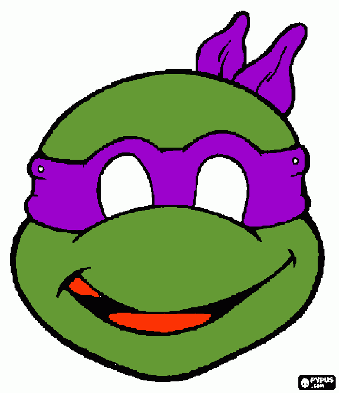 Tortuga ninja violeta para colorear