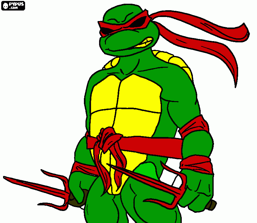 tortuga ninjas para colorear