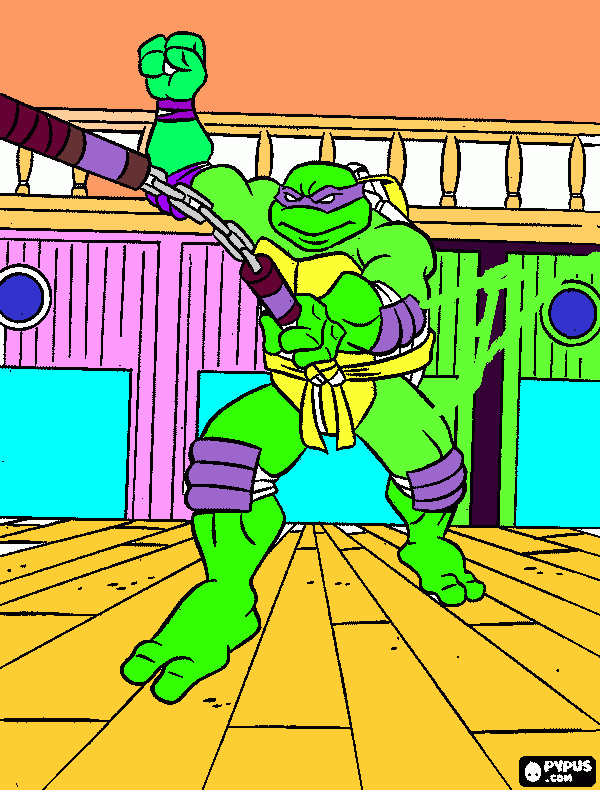 torugas ninja 1 para colorear