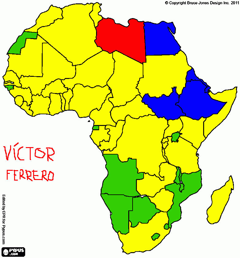 Trabajo voluntario colonias africanas para colorear