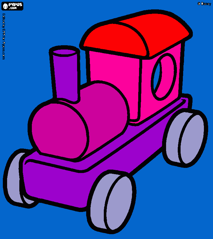 tren chu chu para colorear