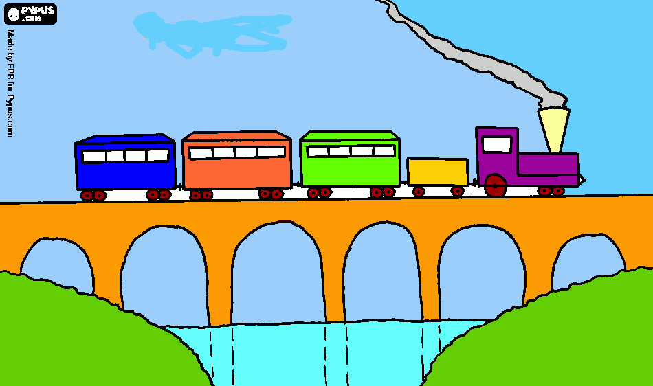 tren de la salvacion para colorear