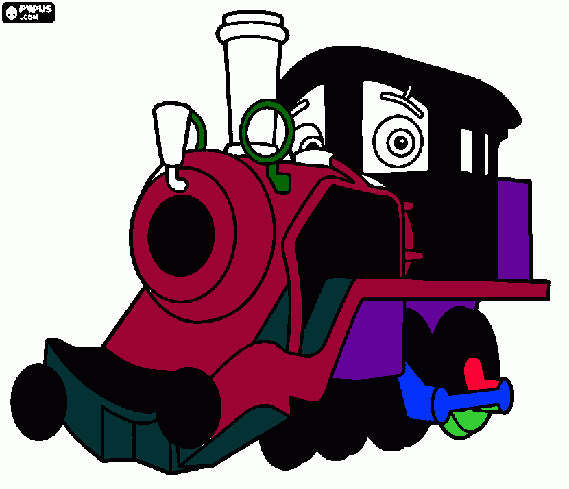 tren el viejo pedro para colorear