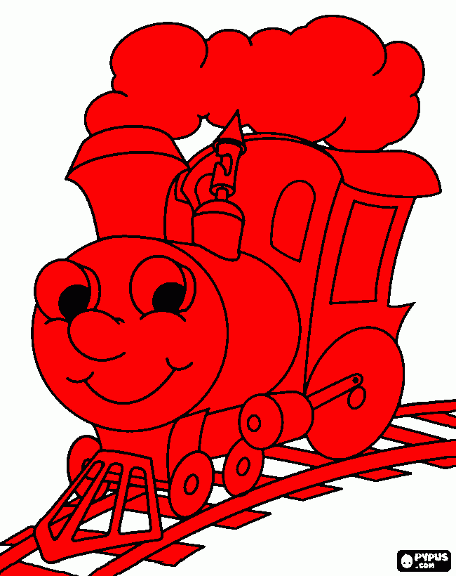 tren  para colorear