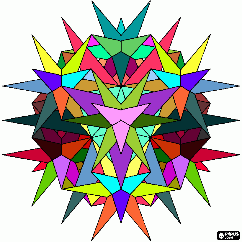 triangular para colorear