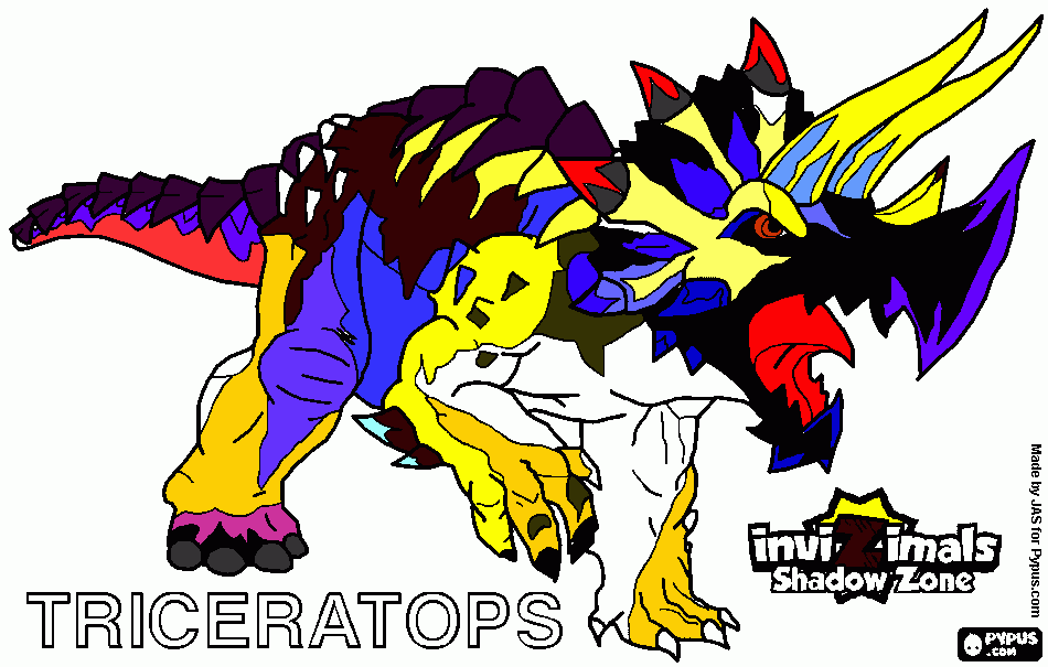 triceratopsdegael para colorear