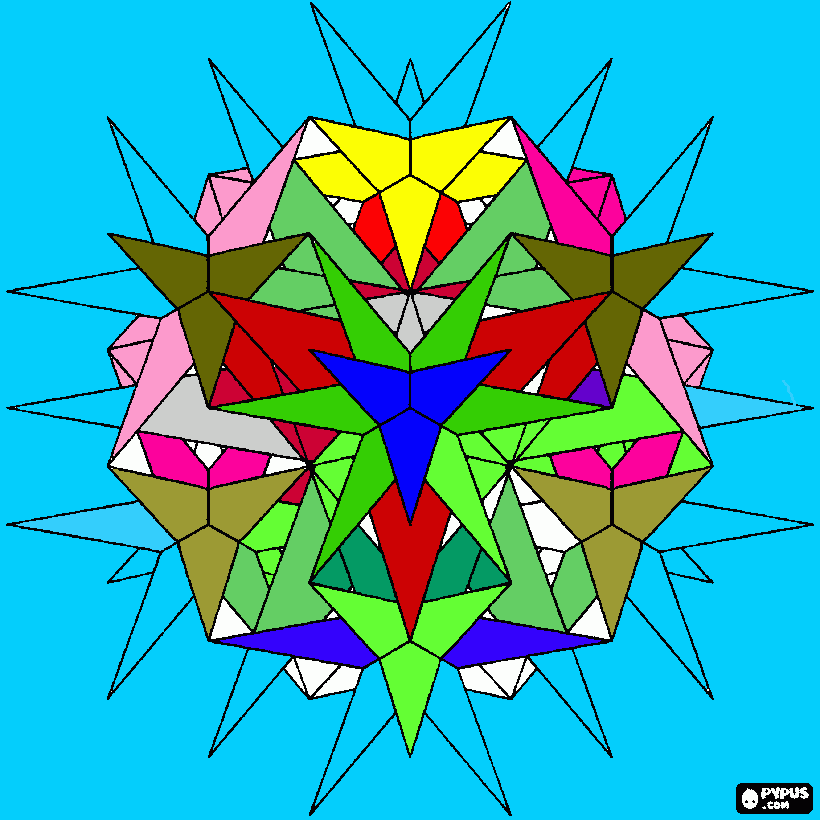 tridimensional para colorear