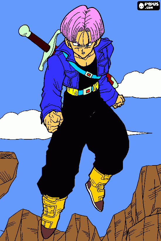 Trunks sorprendido para colorear