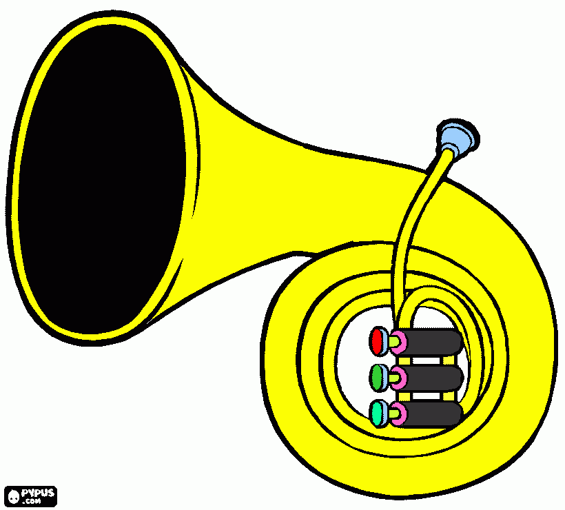 tuba para colorear