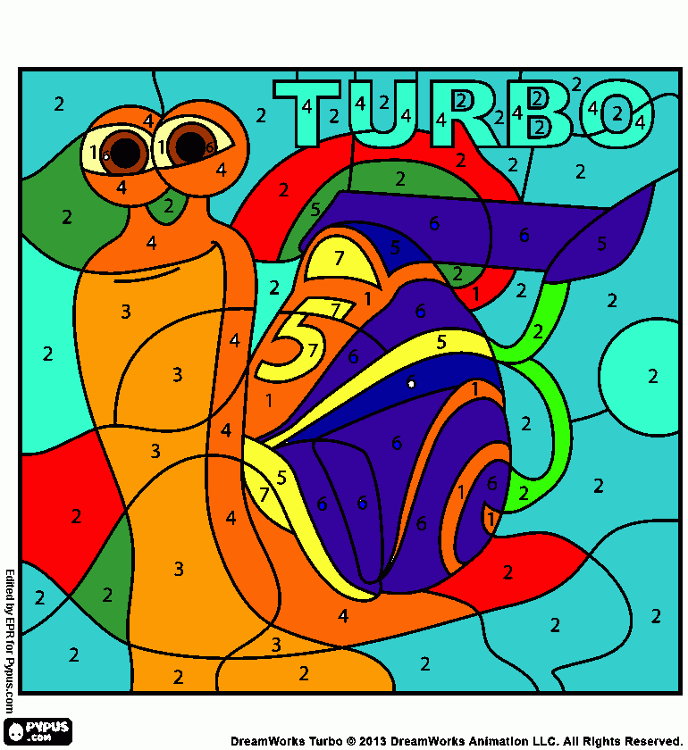 TURBO 5 para colorear