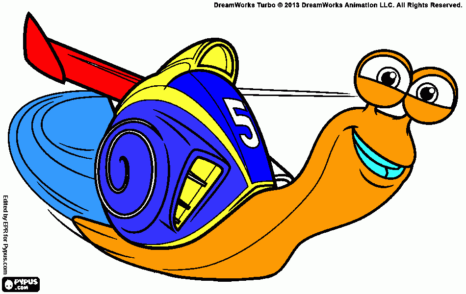 turbo caracol para colorear