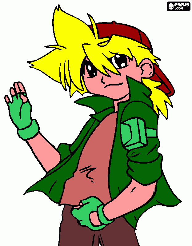 Tyson de Beyblade para colorear