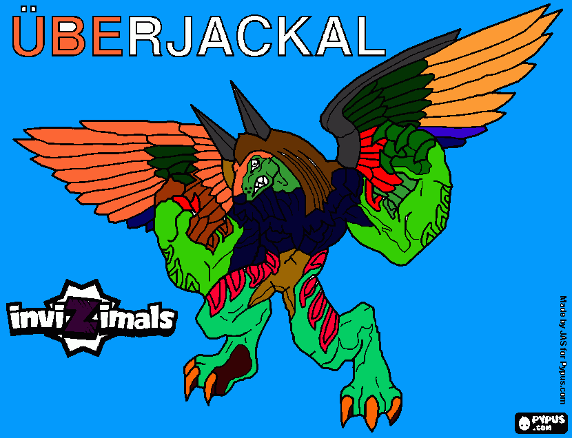 Uberjackal - Inviziman para colorear